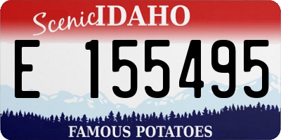 ID license plate E155495