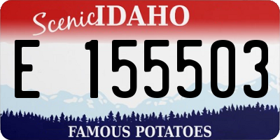 ID license plate E155503