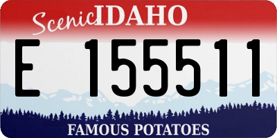 ID license plate E155511