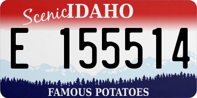 ID license plate E155514