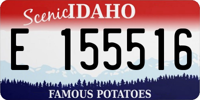 ID license plate E155516