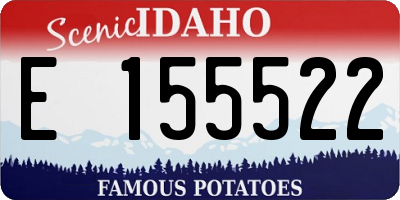 ID license plate E155522