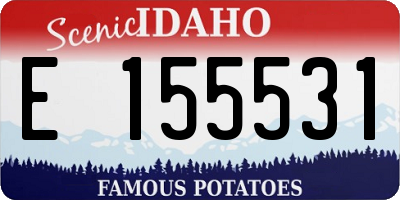 ID license plate E155531