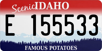 ID license plate E155533
