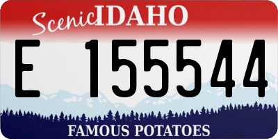 ID license plate E155544
