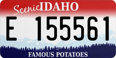 ID license plate E155561