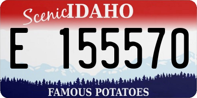 ID license plate E155570