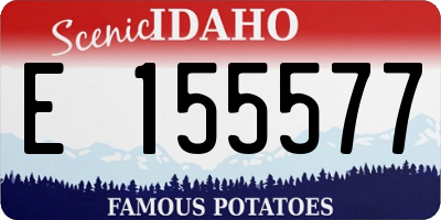 ID license plate E155577