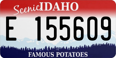 ID license plate E155609
