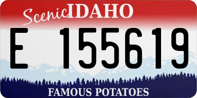 ID license plate E155619