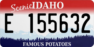 ID license plate E155632
