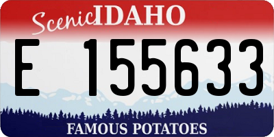 ID license plate E155633