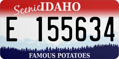 ID license plate E155634
