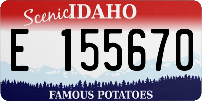 ID license plate E155670