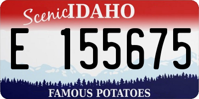 ID license plate E155675