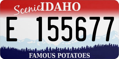 ID license plate E155677