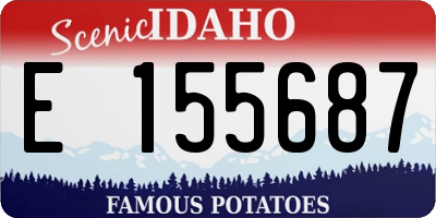 ID license plate E155687