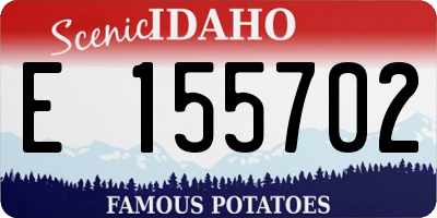 ID license plate E155702
