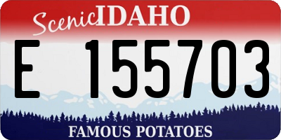 ID license plate E155703
