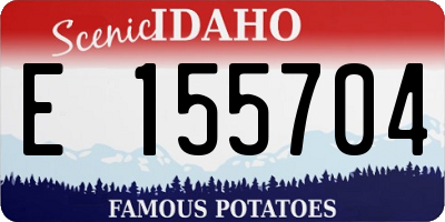 ID license plate E155704