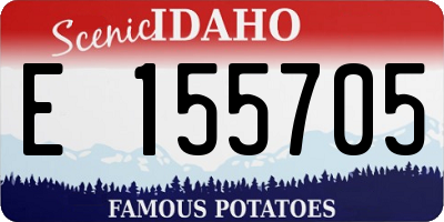 ID license plate E155705