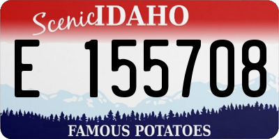 ID license plate E155708
