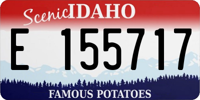 ID license plate E155717