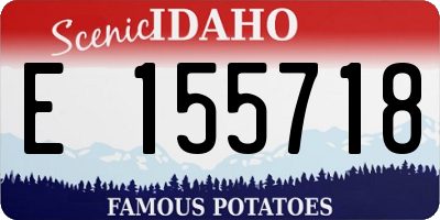 ID license plate E155718