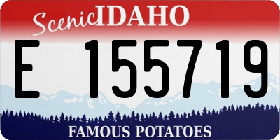 ID license plate E155719