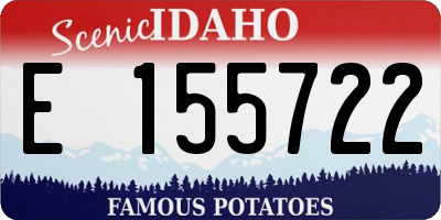 ID license plate E155722