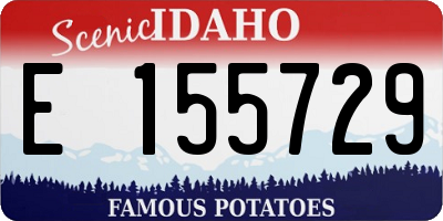 ID license plate E155729