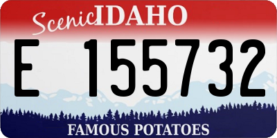 ID license plate E155732