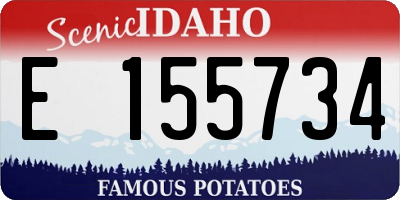 ID license plate E155734