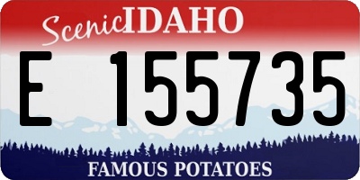 ID license plate E155735