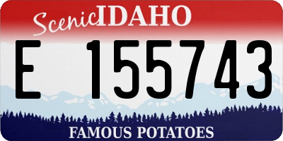 ID license plate E155743
