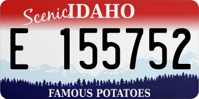 ID license plate E155752