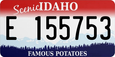 ID license plate E155753