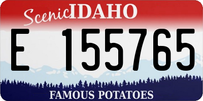 ID license plate E155765