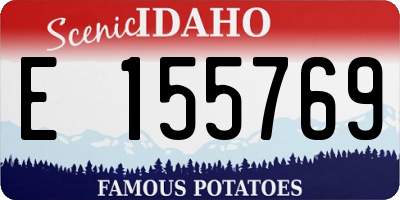 ID license plate E155769