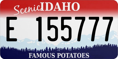 ID license plate E155777