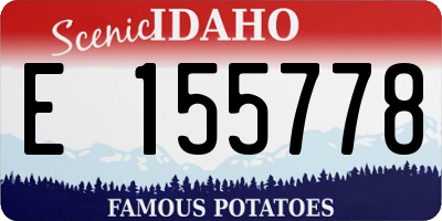 ID license plate E155778