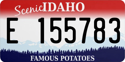 ID license plate E155783
