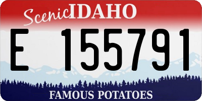 ID license plate E155791