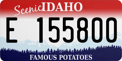ID license plate E155800