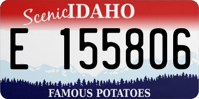 ID license plate E155806
