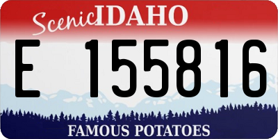 ID license plate E155816