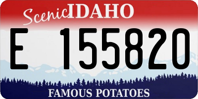ID license plate E155820