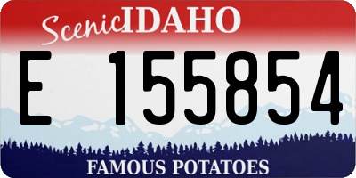 ID license plate E155854