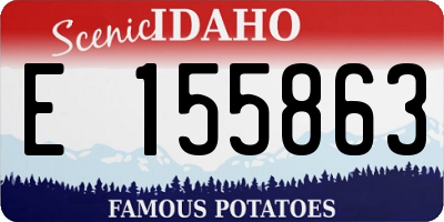 ID license plate E155863