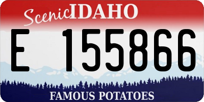ID license plate E155866